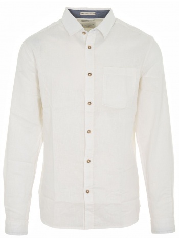 ανδρικό λινό πουκάμισο λευκό tom tailor 034904-20000 σε προσφορά