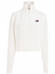 γυναικείο ζιβάγκο πουλόβερ λευκό tommy jeans dw0dw16521-ybh