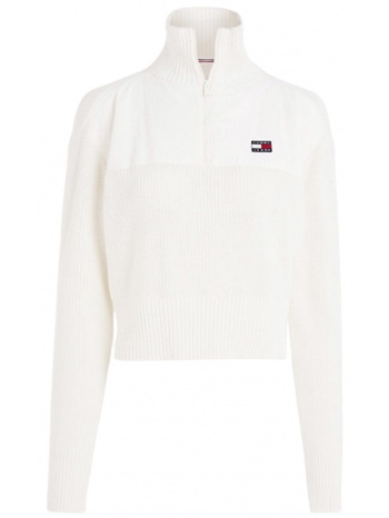 γυναικείο ζιβάγκο πουλόβερ λευκό tommy jeans dw0dw16521-ybh σε προσφορά