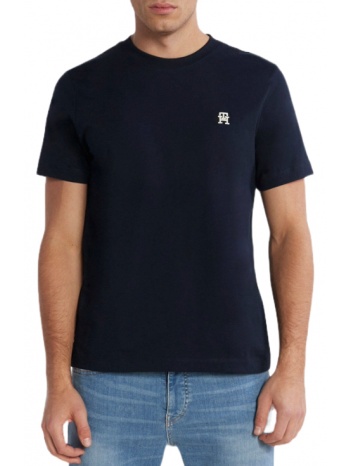 ανδρικό th monogram t-shirt navy μπλε tommy hilfiger