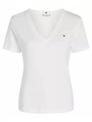 γυναικείο slim t-shirt λευκό tommy hilfiger ww0ww40584-ybl