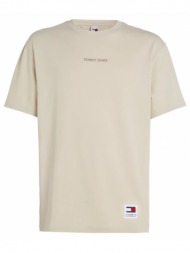ανδρικό new classics t-shirt μπεζ tommy jeans dm0dm18266-acg