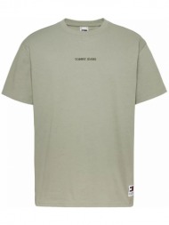 ανδρικό new classics t-shirt λαδί tommy jeans dm0dm18266-pmi