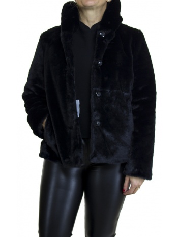 γυναικεία οικολογική γούνα μαύρη emporio co. prugna-black σε προσφορά