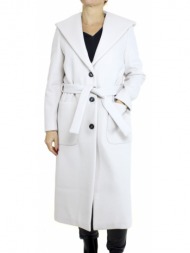 γυναικείο παλτό εκρού emporio co. e2498-vanilla