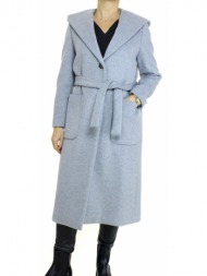 γυναικείο παλτό γκρι emporio co. e2498-grigio
