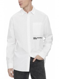 ανδρικό πουκάμισο λευκό karl lagerfeld jeans 240d1601-j109 white