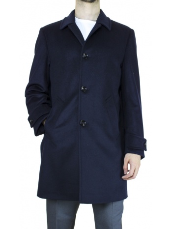 ανδρικό κλασικό παλτό με κασμίρ navy μπλε arnold 01l90-blue σε προσφορά