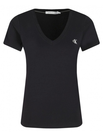 γυναικείο slim t-shirt μαύρο calvin klein j20j213716-bae
