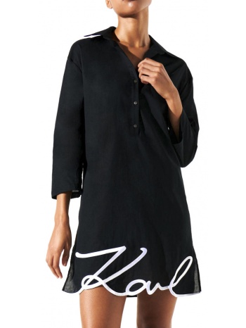 γυναικείο karl dna signature beach φόρεμα μαύρο karl