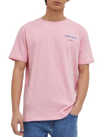 ανδρικό color pop nyc t-shirt ροζ tommy jeans dm0dm18286-tha