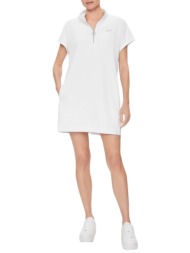γυναικείο κοντομάνικο logo φόρεμα λευκό dkny dp3d4826-wht white