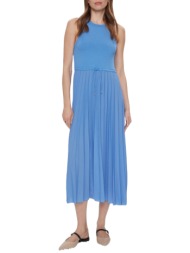 γυναικείο πλισέ αμάνικο φόρεμα γαλάζιο tommy hilfiger ww0ww39342-c30
