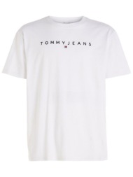 ανδρικό linear t-shirt λευκό tommy jeans dm0dm17993-ybr