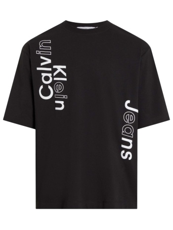 ανδρικό blocking graphic t-shirt μαύρο calvin klein