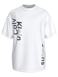 ανδρικό blocking graphic t-shirt λευκό calvin klein j30j325491-yaf