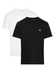 ανδρικό monologo t-shirt σετ 2 τεμαχίων μαύρο/λευκό calvin klein j30j320199-yaf