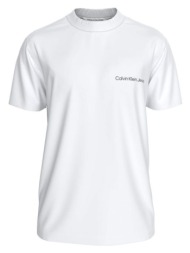ανδρικό institutional t-shirt λευκό calvin klein j30j324671-yaf