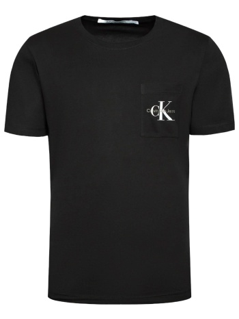 ανδρικό monogram pocket t-shirt μαύρο calvin klein