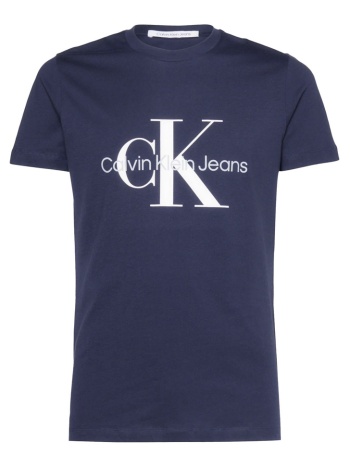 ανδρικό monogram t-shirt navy μπλε calvin klein