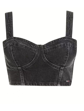 γυναικείο τζιν skinny top μαύρο tommy jeans dw0dw17699-1bz σε προσφορά