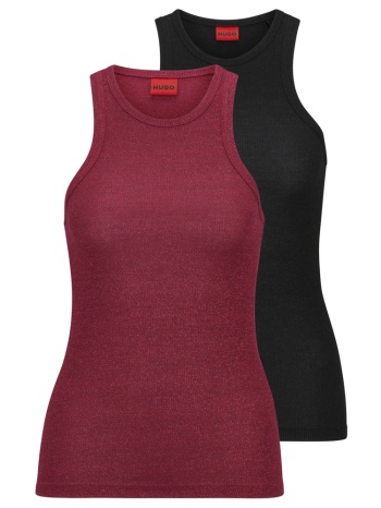 γυναικείο σετ αμάνικο τοπ μαύρο/κόκκινο hugo 50500499-998 σε προσφορά