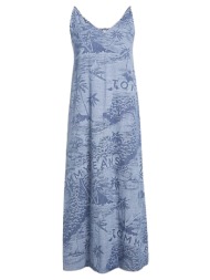 γυναικείο laser chambray φόρεμα μπλε tommy jeans dw0dw17950-0gy