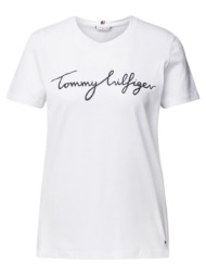 γυναικείο signature t-shirt λευκό tommy hilfiger ww0ww41674-ycf