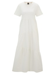 γυναικείο enesi κοντομάνικο φόρεμα λευκό boss 50516523-118