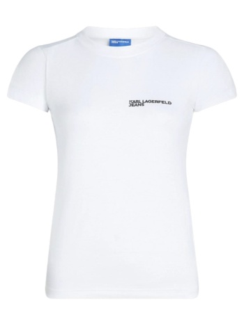 γυναικείο slim t-shirt λευκό karl lagerfeld jeans