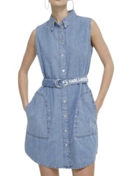 γυναικείο αμάνικο τζιν φόρεμα γαλάζιο karl lagerfeld jeans 241j1310-j320