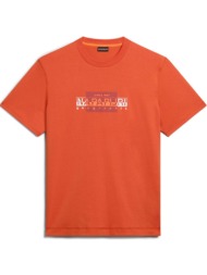 ανδρικό s-smallwood t-shirt πορτοκαλί napapijri np0a4hqk-a621