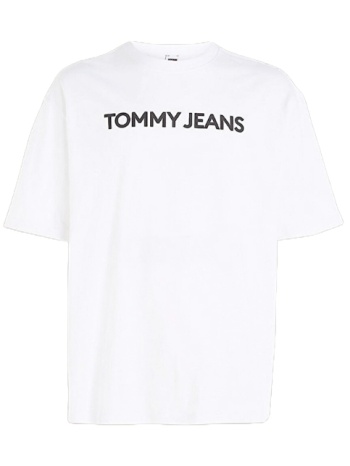 ανδρικό oversized t-shirt λευκό tommy jeans dm0dm18267-ybr
