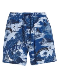 ανδρικό hawaiian beach σορτς μπλε tommy jeans dm0dm18807-0ka