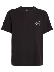 ανδρικό signature t-shirt μαύρο tommy jeans dm0dm17994-bds