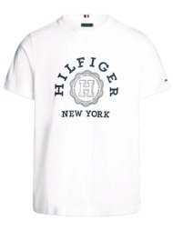 ανδρικό t-shirt λευκό tommy hilfiger mw0mw34437-ybr