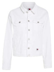 γυναικείο mom τζιν μπουφάν λευκό tommy jeans dw0dw17658-1ce