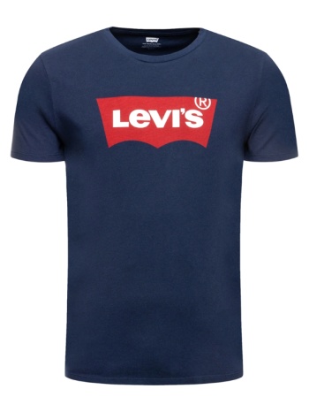 ανδρικό graphic set-in neck t-shirt navy μπλε levi`s