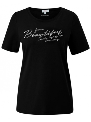 γυναικείο t-shirt μαύρο s.oliver 2142601-99d0