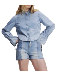 γυναικείο τζιν πουκάμισο γαλάζιο karl lagerfeld jeans 241j1602-j320 vintage light