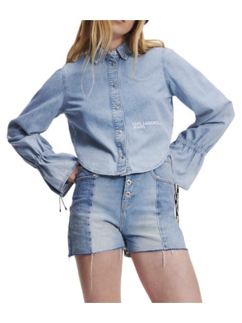 γυναικείο τζιν πουκάμισο γαλάζιο karl lagerfeld jeans