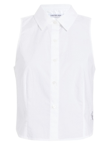 γυναικείο αμάνικο πουκάμισο λευκό calvin klein