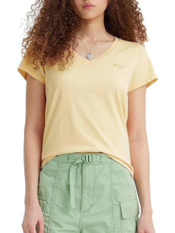 γυναικείο the perfect v-neck t-shirt κίτρινο levi`s