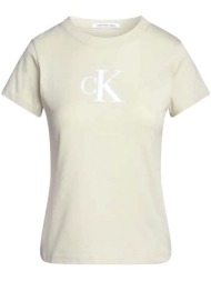 γυναικείο gradient monogram t-shirt πράσινο ανοιχτό calvin klein j20j222343-lfu