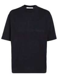 ανδρικό oversized monogram t-shirt μαύρο calvin klein j30j325210-beh
