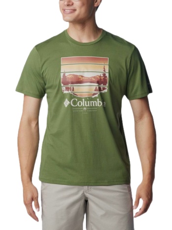 ανδρικό path lake graphic t-shirt πράσινο columbia
