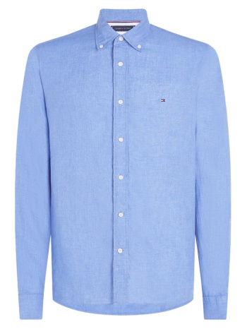 ανδρικό λινό πουκάμισο γαλάζιο tommy hilfiger mw0mw34602-c30