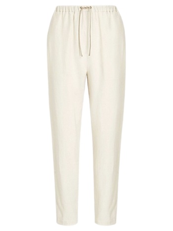 γυναικείο λινό παντελόνι μπεζ tommy hilfiger ww0ww41347-aej σε προσφορά