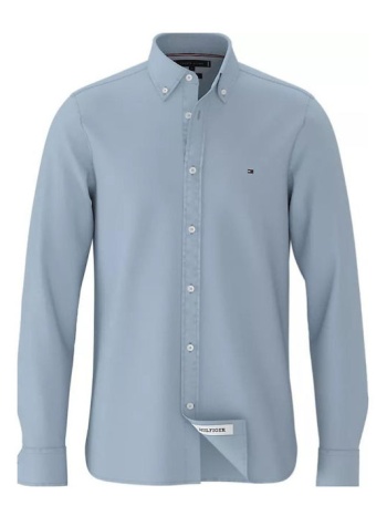 ανδρικό flex πουκάμισο γαλάζιο tommy hilfiger mw0mw33782-cyw