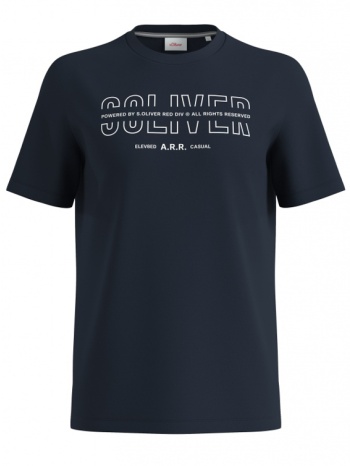 ανδρικό t-shirt navy μπλε s.oliver 2141460-59d1